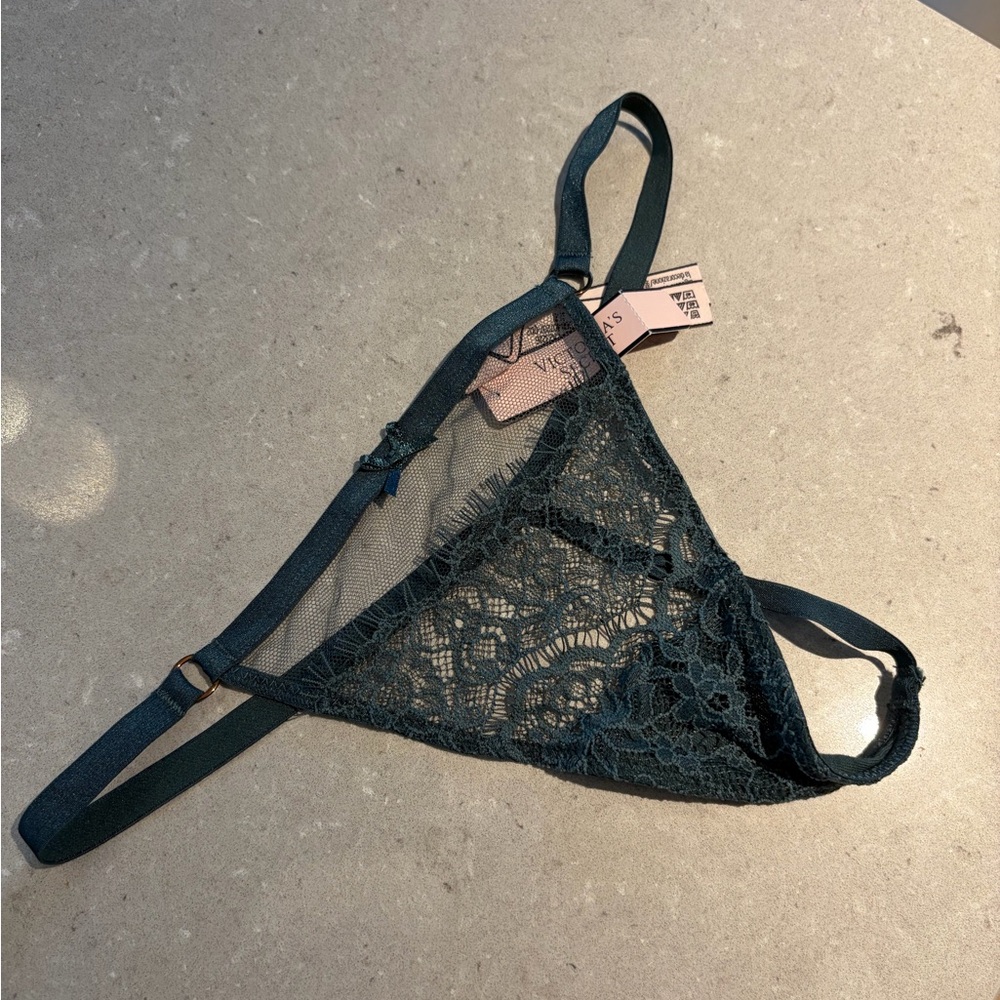 Victoria’s Secret Emerald Green Mesh Lace Thong
